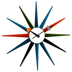 Vitra Sunburst Wall Clock, Dia.47cm Multi